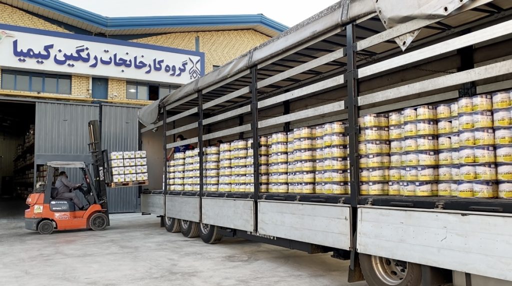 Export of Rangin Kimia products to Iraq, Afghanistan, Armenia, Russia, Syria, Tajikistan, Turkmenistan, Pakistan and other neighboring countries.