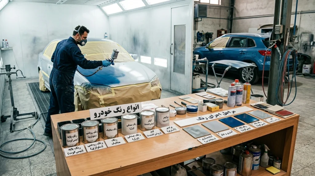 رنگ‌های تعمیراتی اتومبیلی؛ معرفی انواع رنگ و مراحل اجرای آن