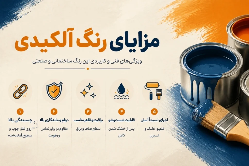 مزایای رنگ آلکیدی