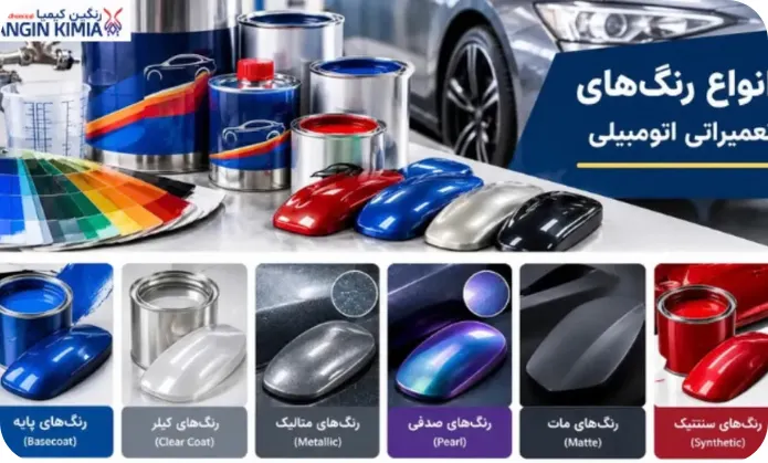 انواع رنگ‌های تعمیراتی اتومبیلی